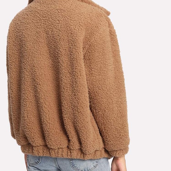 Dual Pocket Faux Fur Teddy Jacket - Picture 3 of 5